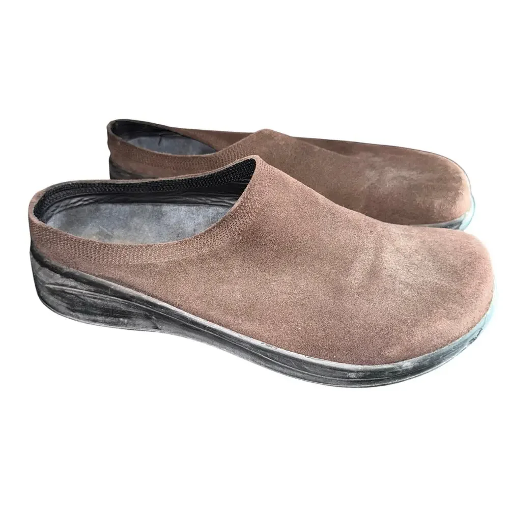 Birkenstock Tatami Brown Suede Slip-On - size 12 - D21